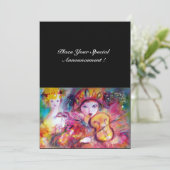 ARLECCHINO EN COLOMBINA /Venetiaans Mardi Gras Aankondiging (Staand voorkant)