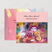 ARLECCHINO EN COLOMBINA/Venetian Mardi Gras Aankondiging (Voorkant / Achterkant)