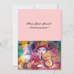 ARLECCHINO EN COLOMBINA/Venetian Mardi Gras Aankondiging