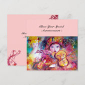 ARLECCHINO EN COLOMBINA/Venetian Mardi Gras Aankondiging (Voorkant / Achterkant)