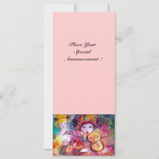 ARLECCHINO EN COLOMBINA/Venetian Mardi Gras Aankondiging (Voorkant)