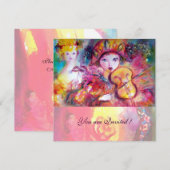 ARLECCHINO EN COLOMBINA/Venetian Mardi Gras Kaart (Voorkant / Achterkant)