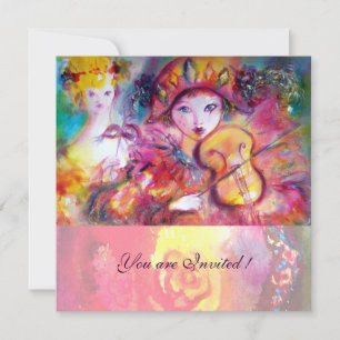 ARLECCHINO EN COLOMBINA/Venetian Mardi Gras Kaart