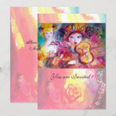 ARLECCHINO EN COLOMBINA/Venetian Mardi Gras Kaart (Voorkant / Achterkant)