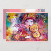 ARLECCHINO EN COLOMBINA Venetian Mardi Gras masker (Voorkant / Achterkant)