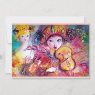 ARLECCHINO EN COLOMBINA Venetian Mardi Gras masker