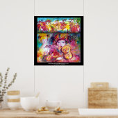 ARLECCHINO EN COLOMBINA Venetinan Masquerade Poster (Keuken)