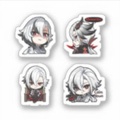Arlecchino Genshin Impact 4 stuks stickerblad Ext Sticker (Voorkant)