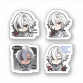 Arlecchino Genshin Impact 4 stuks stickerblad Sticker (Voorkant)