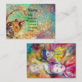 ARLECCHINO PIERO EN COLOMBINA/BUTTERFLES PLANT VISITEKAARTJE (Voorkant / Achterkant)