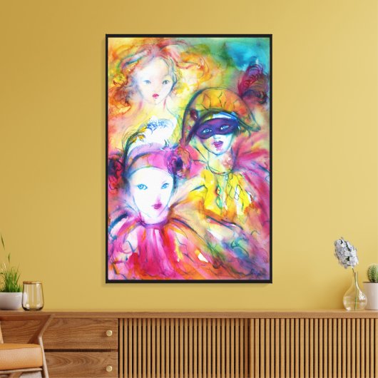 ARLECCHINO PIERO EN COLOMBINA CANVAS AFDRUK (Insitu (Woonkamer))