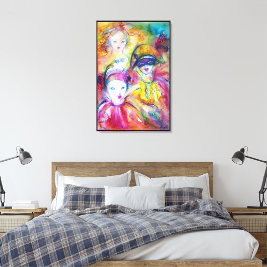 ARLECCHINO PIERO EN COLOMBINA CANVAS AFDRUK (Insitu (Slaapkamer))
