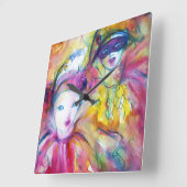 ARLECCHINO PIERO EN COLOMBINA (details) Vierkante Klok (Hoek)