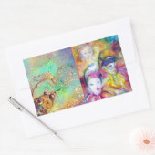 ARLECCHINO PIERO EN COLOMBINA MASQUERADE RECHTHOEKIGE STICKER (Envelop)