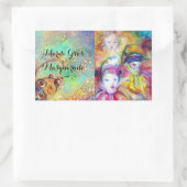 ARLECCHINO PIERO EN COLOMBINA MASQUERADE RECHTHOEKIGE STICKER (Tas)