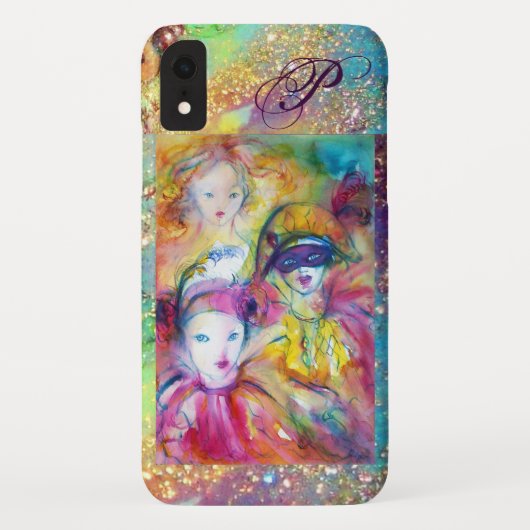 ARLECCHINO PIERO EN COLOMBINA/MONOGRAM Case-Mate iPhone CASE (Achterkant)