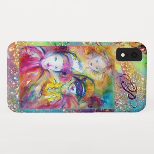 ARLECCHINO PIERO EN COLOMBINA/MONOGRAM Case-Mate iPhone CASE (Achterkant (horizontaal))
