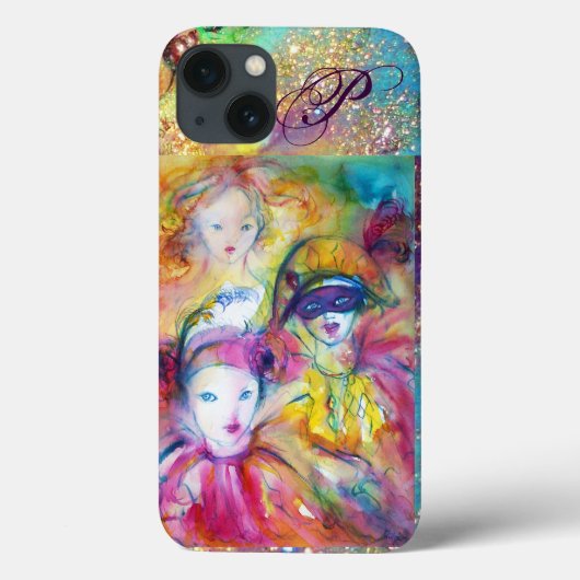 ARLECCHINO PIERO EN COLOMBINA/MONOGRAM Case-Mate iPhone CASE (Achterkant)