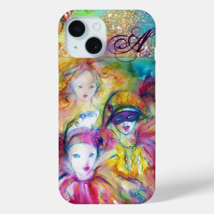 ARLECCHINO PIERO EN COLOMBINA/MONOGRAM iPhone 15 CASE