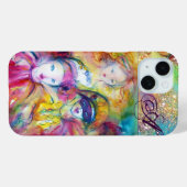 ARLECCHINO PIERO EN COLOMBINA/MONOGRAM Case-Mate iPhone CASE (Achterkant (horizontaal))