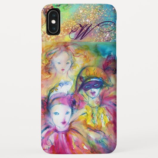 ARLECCHINO PIERO EN COLOMBINA/MONOGRAM Case-Mate iPhone CASE (Achterkant)
