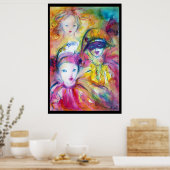 ARLECCHINO PIERO EN COLOMBINA POSTER (Keuken)