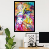 ARLECCHINO PIERO EN COLOMBINA POSTER (Thuiskantoor)