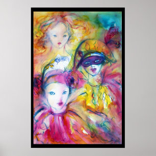 ARLECCHINO PIERO EN COLOMBINA POSTER