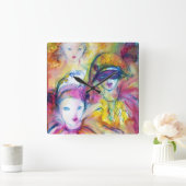 ARLECCHINO PIERO EN COLOMBINA VIERKANTE KLOK (Huis)