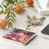 ARLECCHINO VIOLINIST MAAKT MUSIC Masquerade Masker Sleutelhanger (Zijkant)