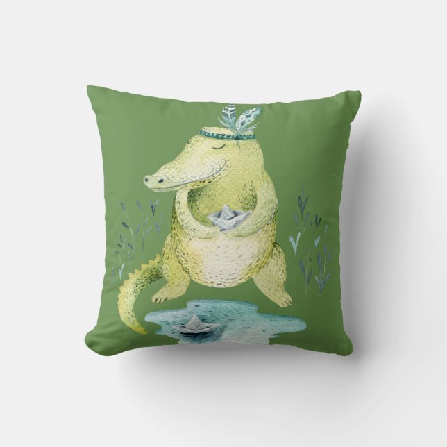 Arlena de Alligator Kussen (Voorkant)