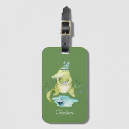 Arlena the Alligator Personalized Bagagelabel