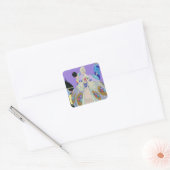 Arlequin op een gemaskerd bal Kussensloop Vierkante Sticker (Envelop)