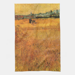 Arles: Gezicht vanuit de korenvelden door Vincent  Theedoek
