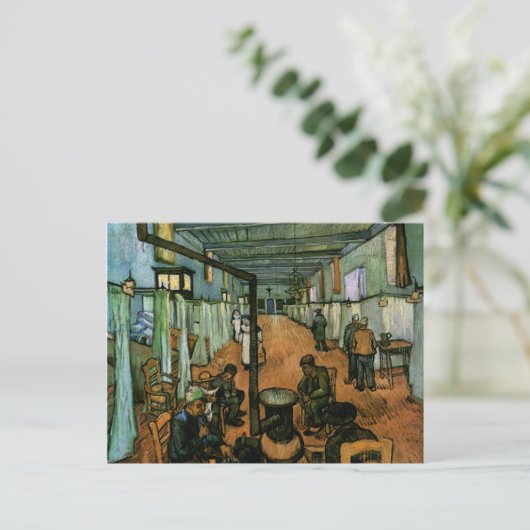 Arles Hospital Ward, Vincent van Gogh Briefkaart (Staand voorkant)