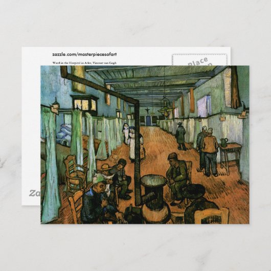 Arles Hospital Ward, Vincent van Gogh Briefkaart (Voorkant / Achterkant)