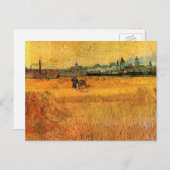 Arles: Uitzicht van Wheat Fields door Vincent van  Briefkaart (Voorkant / Achterkant)