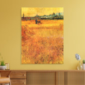 Arles: Uitzicht van Wheat Fields door Vincent van  Canvas Afdruk (Insitu (Woonkamer))