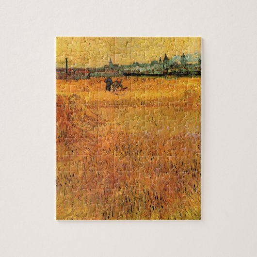 Arles: Uitzicht van Wheat Fields door Vincent van  Legpuzzel (Verticaal)