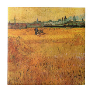 Arles: Uitzicht van Wheat Fields door Vincent van  Tegeltje