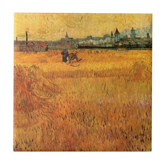 Arles: Uitzicht van Wheat Fields door Vincent van Tegeltje (Voorkant)