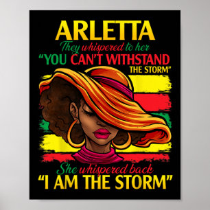 Arletta Voornaam Familie Achternaam Zwart Geschied Poster