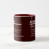 Arlette Personalized Girl Name Meaning Coffee Mug Tweekleurige Koffiemok (Center)
