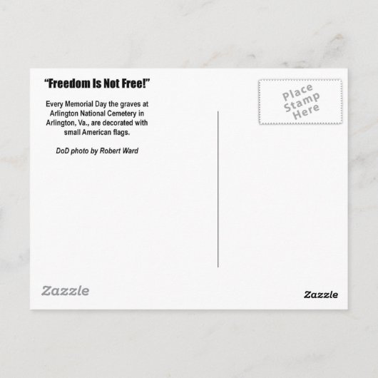 Arlington Cemetery Briefkaart (Achterkant)