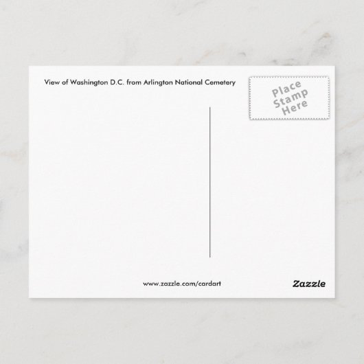 arlington dc briefkaart (Achterkant)