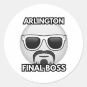Arlington Final Boss Cool Emoji Sticker (Voorkant)