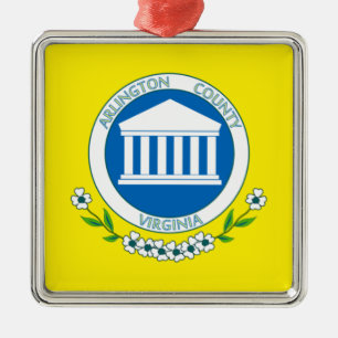 Arlington Flag (Virginia, VS) (provincie Arlington Metalen Ornament
