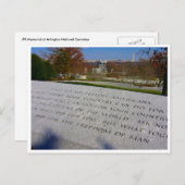 Arlington JFK-herdenkingsborder Briefkaart (Voorkant / Achterkant)