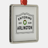 Arlington, MA Holiday Wreated Ceramic Ornament (Rechts)