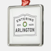 Arlington, MA Holiday Wreated Ceramic Ornament (Links)